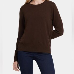 Neiman Marcus Cashmere Crewneck Sweater In Brown, S