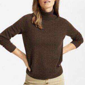 Everlane Everlane Java Brown Cashmere Turtleneck Sweater, XS