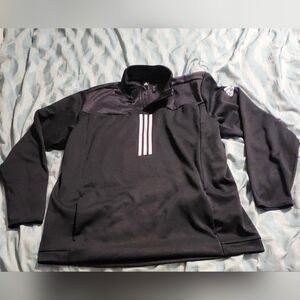 Adidas Men's 2XL Response 1/4 Zip Black Sweatshirt .‎