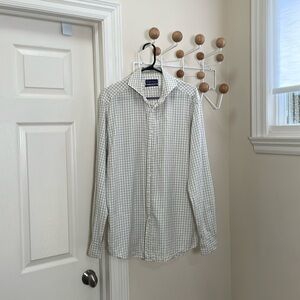 Ralph Lauren - Purple Label Long Sleeve Button Down - Cream / Blue - Large