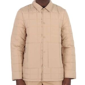 Rains Liner Shirt Jacket Size XL Quilted Waterproof Shacket Sand