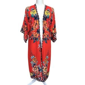 Flying Tomato Floral Open Kimono / Coverup