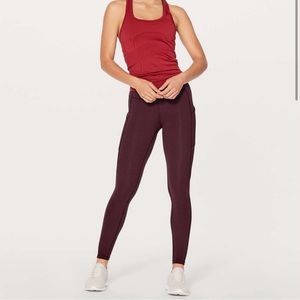 Lululemon Speed Up Tight Maroon Leggings Size 4 Garnet Burgundy