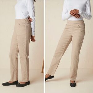 Coldwater Creek Petite Stretch Corduroy Pull-On Tapered Leg Pants