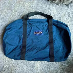 Jansport Vintage Duffel Bag Blue Size 18x25