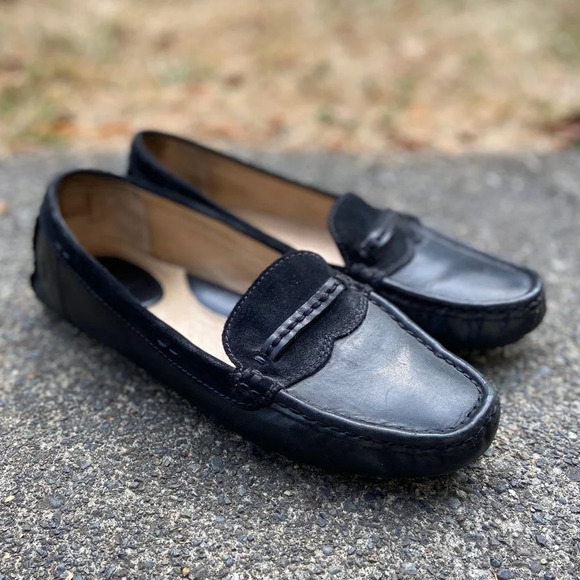 Frye leather penny slip on loafers Sz  7.5 - Picture 1 of 10