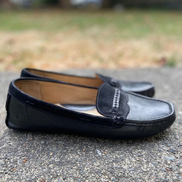 Frye leather penny slip on loafers Sz  7.5 - Picture 4 of 10