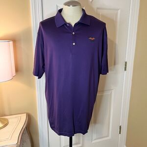 EUC Peter Millar Baltusrol Logo Golf Club Polo Shirt Purple Size XXL 2XL