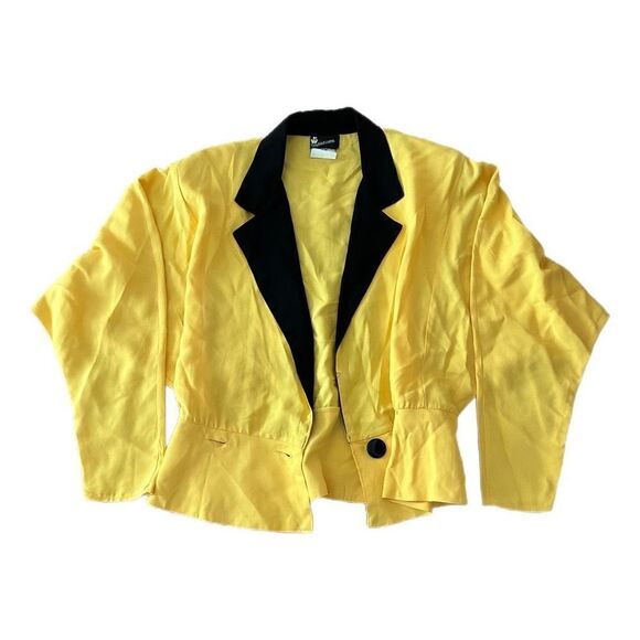 Vintage 90s Yellow Blazer - Picture 2 of 16