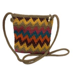 The Sak Crossbody Chevron Knit Bag Y2K 90’s Vintage Boho