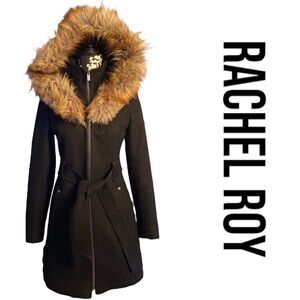 Rachel Roy Wool and Faux Fur Coat