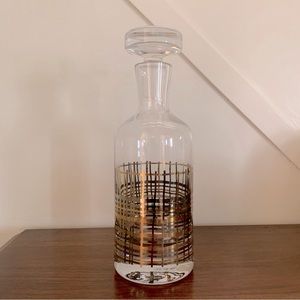 Crate & Barrel Handmade Whiskey Glass Decanter Holidays Party Home Bar Poland