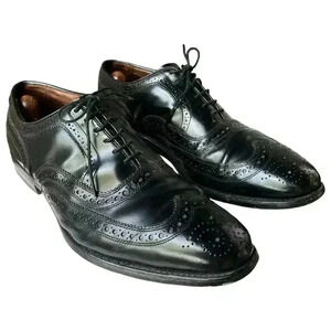 Allen Edmonds McAllisterBlack Brogue Wingtip Oxford Dress Shoes Sz 9 1/2