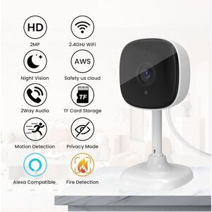 Wifi Security Camera/Baby Monitor Motion Detect 2 Way Audio Pairs With Phone