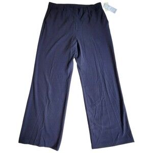 Coldwater Creek blue Willow Wide Leg Trouser Dress pants sz 14 MISSES