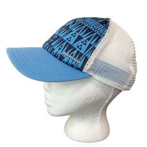 Patagonia Aztec Geometric Print Snap Back Mesh Trucker Hat