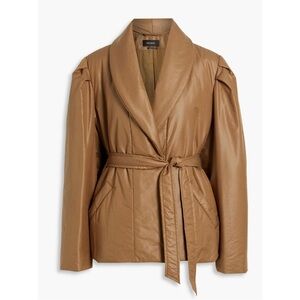 Isabel Marant Cilabadi Padded Shantung Jacket Camel Brown Sz 40FR 8US