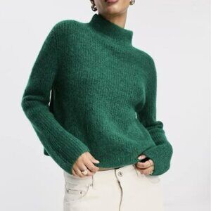 & OTHER STORIES High Neck Alpaca Wool Ribbed Sweater, S