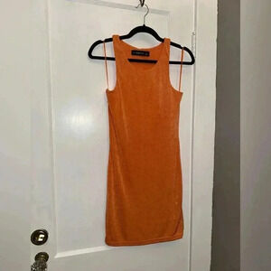 Women’s Lioness Orange Sleeveless Bodycon Dress