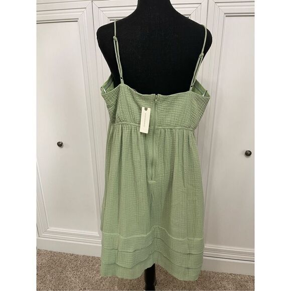 Anthropologie Green Flower Appliqué Dress size XL - Picture 5 of 10