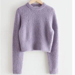 & OTHER STORIES Boxy Pile Knit Sweater In Lavender, S