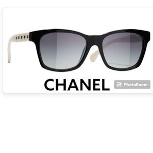 Chanel BLACK & WHITE SUNGLASSES. Lenses:Gray Ref CH5484 1656/s6