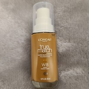 L'Oreal Paris True Match Super Blendable Liquid Foundation W8 Warm Medium Deep