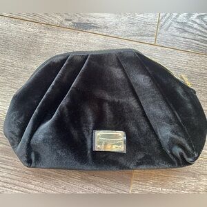 Dolce & Gabbana black velvet with gold colored accents makeup bag - brand NEW!