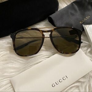 New Gucci 55mm brow bar sunglasses