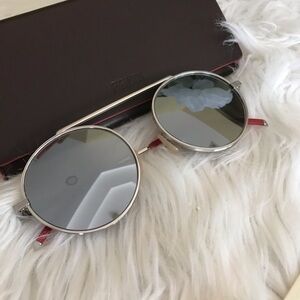 New Authentic Fendi 54 mm Palladium Sunglasses