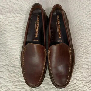 Allen Edmonds Boulder Brown Leather Driving Loafers Mens Size 10