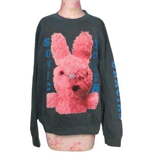 NWT Women's S/M Sonic Youth Dirty Bunny Overdyed Sweatshirt Gracias Kim Gordon