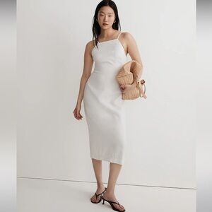 Madewell Goldie Midi Dress in 100% Linen Size 2