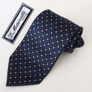 new E. MARINELLA Napoli navy floral pattern neck tie 100% silk