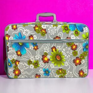 Vintage Flower Power Travelware Bright Groovy Retro Suitcase Lock w/ Keys