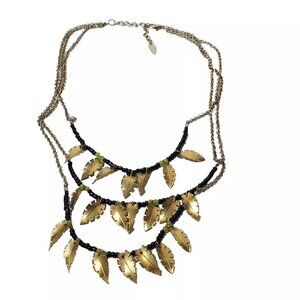 Coldwater Creek Womens Layered Leaf Necklace