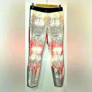 Ted baker sateen patterned cigarette trousers size 1  / US 4