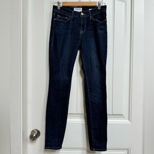 Frame Denim Le Skinny De Jeanne Dark Wash Skinny Jeans. 27” by 28”