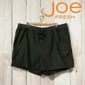 Joe  Fresh, Plus-Size Casual Drawstring
Shorts With Pockets, 3X, Charcoal 🏃‍♀️