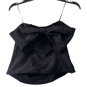 NWT Express Strapless Bow Front Blouse | Black | Size 10