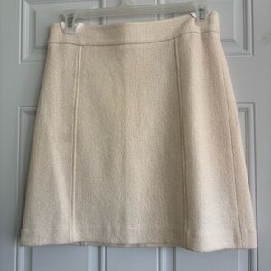 Ann Taylor Factory Wool Blend Winter White Skirt, Size 10