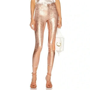 L'AGENCE Margot High Rise Skinny in Petal & Light Rose Gold Foil