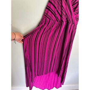 APT.9‎ Beautiful Pink & Black Stripe Dress Super Soft & Floaty Size XL