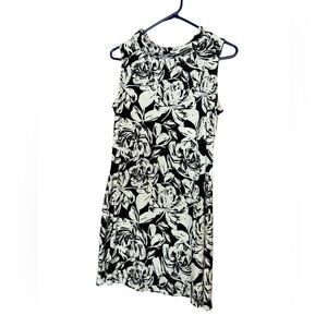 Alfani Black and White Floral Dress Size Small