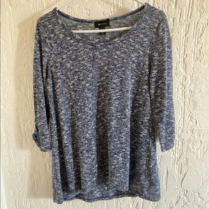 AB Studio Blue Sweater Top Size Small