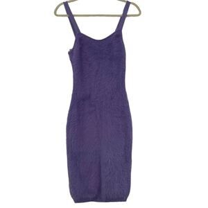 NWT Fabletics Purple Fuzzy 90s Mini Dress Size Medium