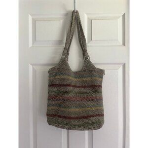 The Sak Voyager Crochet Striped Shoulder Bag