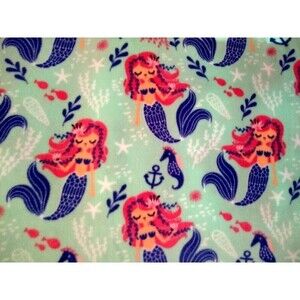 Princess Ariel Disney Designed for Joann Fabrics Fleece Fabric Piece 1.5 Yards