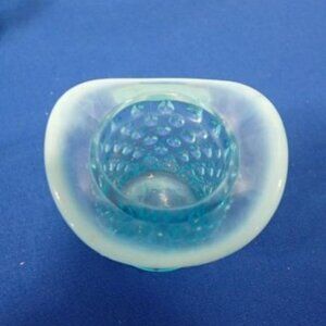 Vintage FENTON Blue Top Hat Mini Vase Toothpick Holder