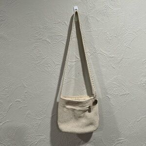 The Sak Crochet Mini Purse Crossbody Off White